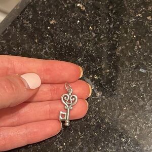 James Avery Silver Heart Key Necklace